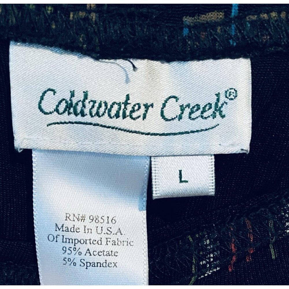 Coldwater Creek Pants Womens Large Aztec Southwestern Slinky Cropped Boho Hippie - Picture 4 of 6